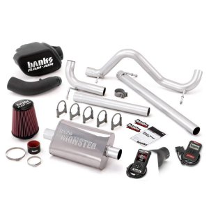Jeep Wrangler Performance Exhaust - Single Exit - Banks Power - Stinger Bundle with AutoMind - Black - `07-`11